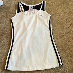 Black and White Adidas top